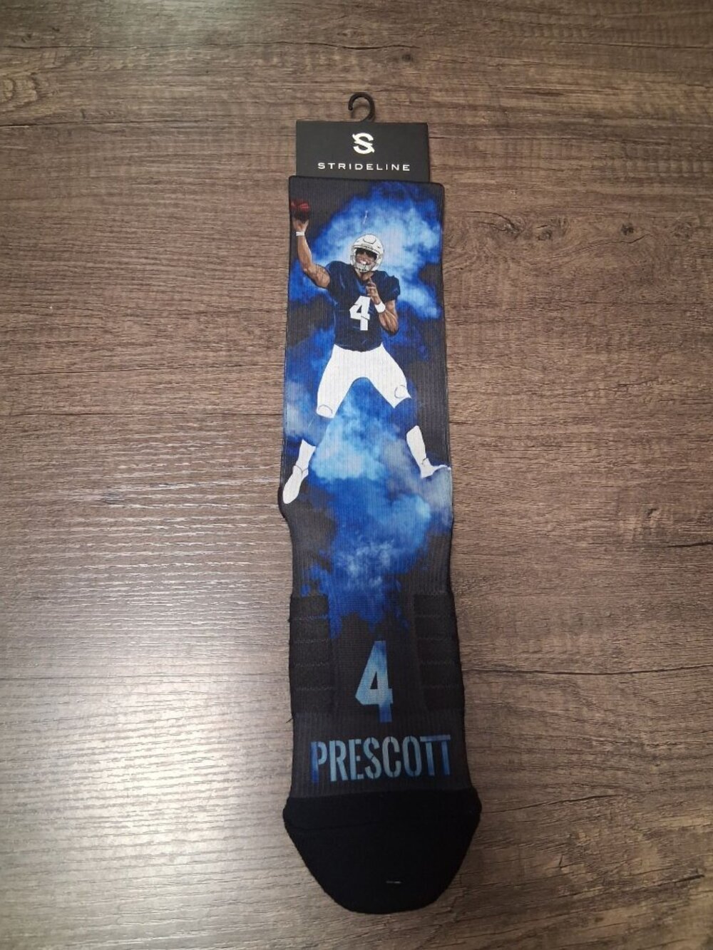 NWT NFL Dallas Cowboys Prescott 4 Socks Blue One Size Adult MSRP $19.99